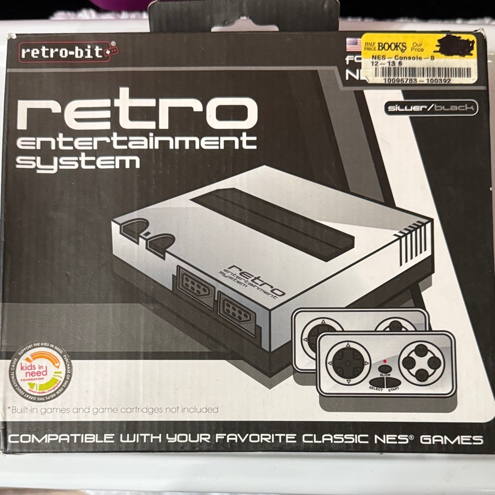 Silver/Black Retro Entertainment System